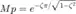 $$
Mp = e^{-\zeta \pi /\sqrt{1-\zeta^2}}
$$