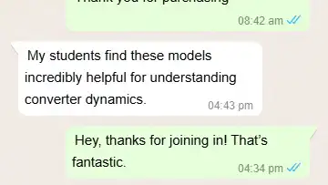 WhatsApp review screenshot