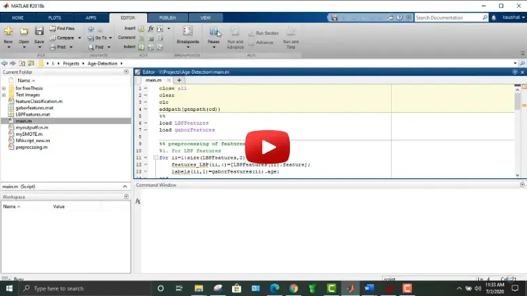 age detection using neural network in matlab