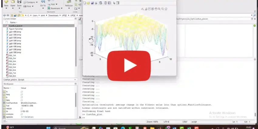 Genetic Algorithm implementation in MATLAB