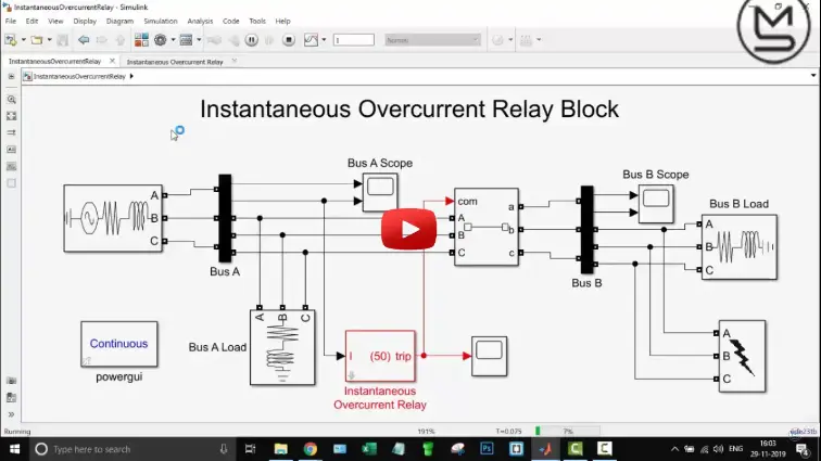 implementation of directional over-current relay