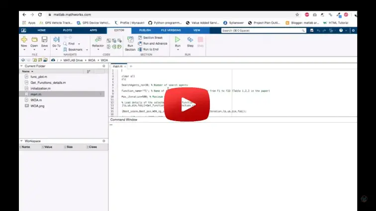 Genetic algorithm Whale Optimization Algorithm
(WOA) in MATLAB