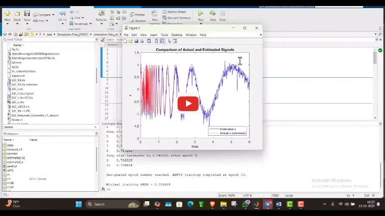 Nonlinear Noise Cancellation Using ANFIS Model in MATLAB