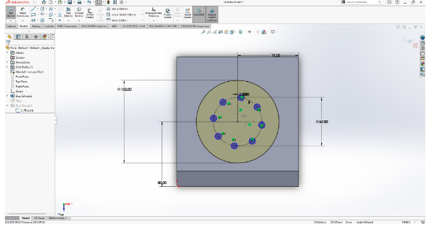Create a SolidWorks Part Model of spur gear YG2.5-28